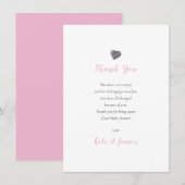 Cute Pebble Heart Baby Meisje Bedankt Gedicht (Voorkant / Achterkant)