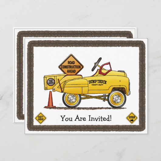 Cute Peddle Truck Peddle Kaart (Voorkant / Achterkant)