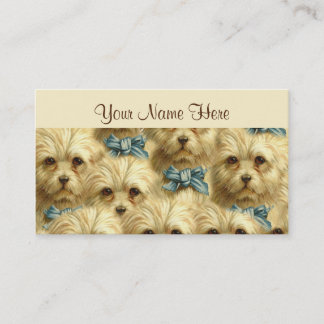Cute  Pedigree Dog Terrier Portrait Collage Visitekaartje