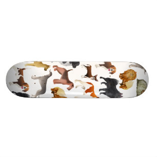 Cute Pedigree Pet Dog Wallpaper Design Persoonlijk Skateboard