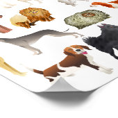 Cute Pedigree Pet Dog Wallpaper Design Poster (Hoek)