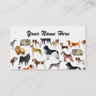 Cute Pedigree Pet Dog Wallpaper Design Visitekaartje