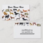 Cute Pedigree Pet Dog Wallpaper Design Visitekaartje (Voorkant / Achterkant)