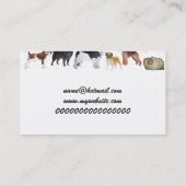 Cute Pedigree Pet Dog Wallpaper Design Visitekaartje (Achterkant)