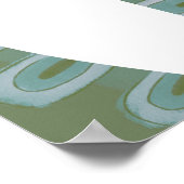 Cute Peek-A-Boo Green Octopus Poster (Hoek)