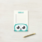 Cute Peekaboo Owl om lijst te doen Post-it® Notes (Op bureau)