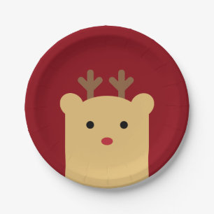 Cute Peekaboo Reindeer Holiday Paper Bord