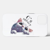Cute Peeking Cat Acrylic Style - C’s IMPACT Black2 Case-Mate iPhone Case (Achterkant (horizontaal))