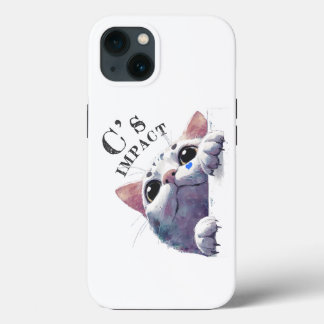 Cute Peeking Cat Acrylic Style - C’s IMPACT Black2 Case-Mate iPhone Case