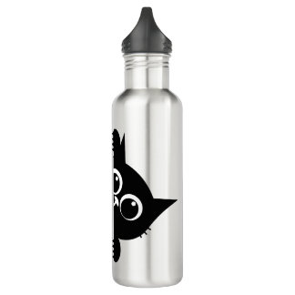 Cute Peeking Cat Design Water Bottle Waterfles