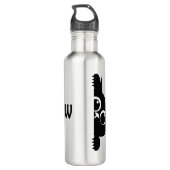Cute Peeking Cat Design Water Bottle Waterfles (Achterkant)