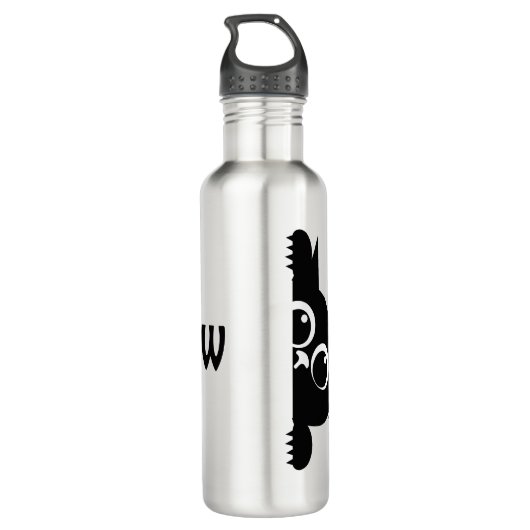 Cute Peeking Cat Design Water Bottle Waterfles (Achterkant)