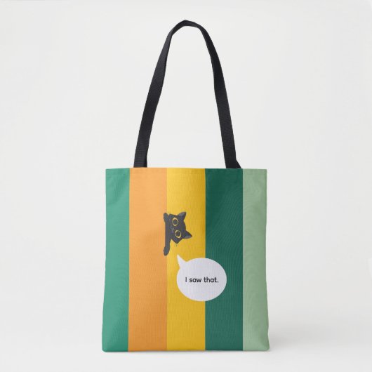Cute Peeking Cat Funny Cat Lover Gift Tote Bag (Voorkant)
