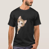 Cute Peeking Cat Graphic Shirt (Voorkant)