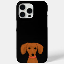 Cute Peeking Dachshund Puppy Wiener Hondenliefhebb iPhone 15 Pro Max Hoesje