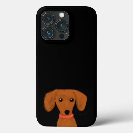 Cute Peeking Dachshund | Wiener Dog Puppy Doxie Case-Mate iPhone Case (Achterkant)