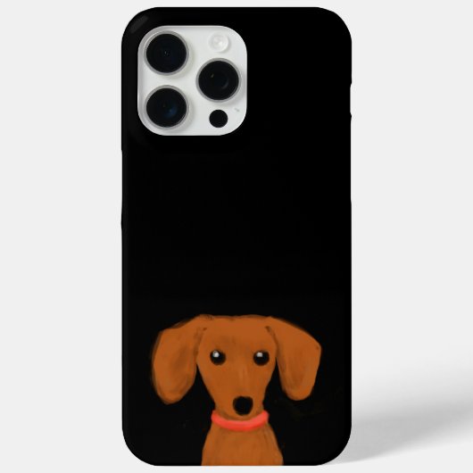 Cute Peeking Dachshund | Wiener Dog Puppy Doxie Case-Mate iPhone Case (Achterkant)