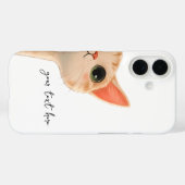 Cute Peeking Orange Tabby Cat Custom Text    Case-Mate iPhone Case (Achterkant (horizontaal))