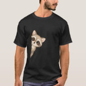 Cute Peeking Raccoon Graphic Shirt (Voorkant)