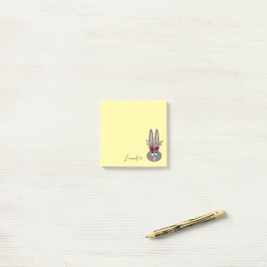 Cute Peeping Paaspaasgeel, gepersonaliseerd Post-it® Notes (Op bureau)
