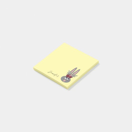 Cute Peeping Paaspaasgeel, gepersonaliseerd Post-it® Notes (Schuin)