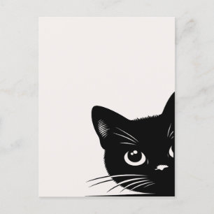 Cute Peking Black Cat Briefkaart