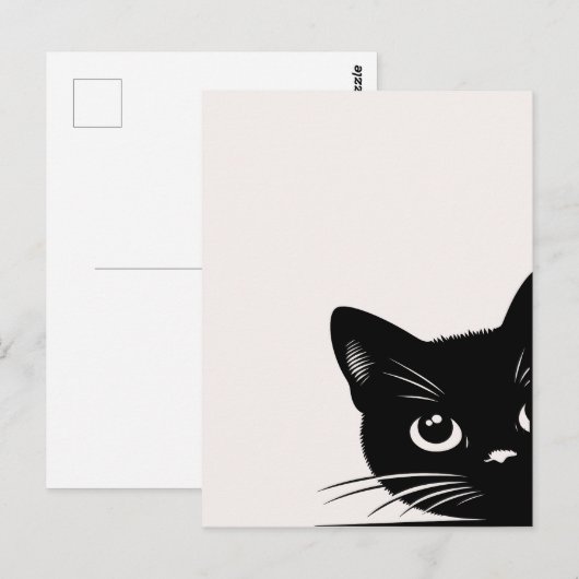 Cute Peking Black Cat Briefkaart (Voorkant / Achterkant)