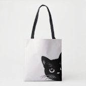 Cute Peking Black Cat Tote Bag (Voorkant)