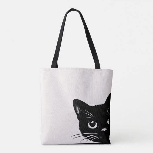 Cute Peking Black Cat Tote Bag (Achterkant)