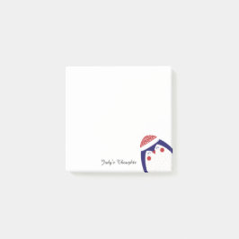 Cute Peking Out Penguin 3 x 3 inch Post-it® notes