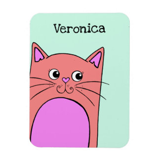 Cute Peking Pink Cat Persoonlijk Magneet