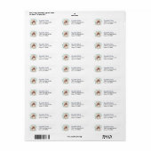 Cute Pekingese Dog Wreatreturn Address Label (Full Sheet)