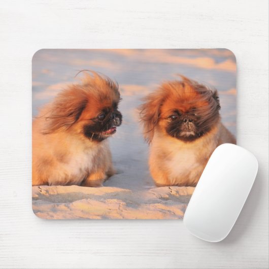 Cute Pekingese Dogs Muismat (Met muis)