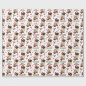 Cute Pekingese Kerstmis Cadeaupapier (Vlak)