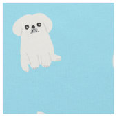 Cute Pekingese Printed Pattern Fabric Stof (Close Up)