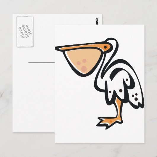 Cute Pelican Briefkaart (Voorkant / Achterkant)