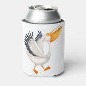 Cute pelican cartoon blikjeskoeler (Blikje Achterkant)