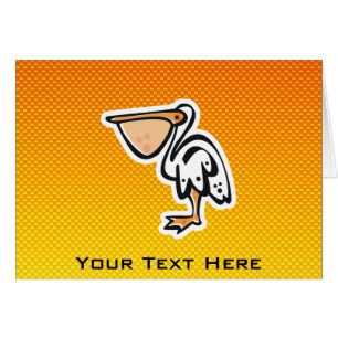 Cute Pelican Geel Sinaasappel