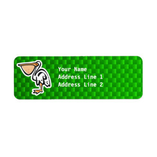 Cute Pelican Groen Etiket