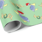 Cute Pelican Santa Noel Cadeaupapier (Rol Hoek)