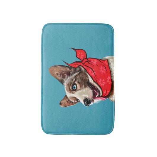 Cute Pembroke Welsh Corgi Badmat (Voorkant Verticaal)