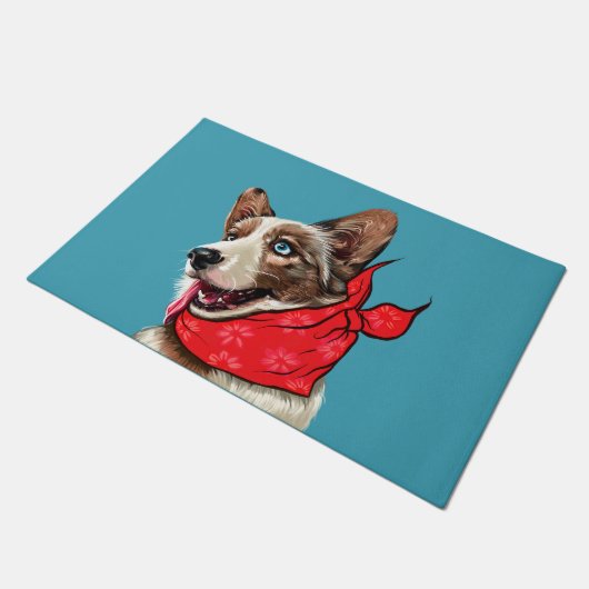 Cute Pembroke Welsh Corgi Deurmat (Schuin)