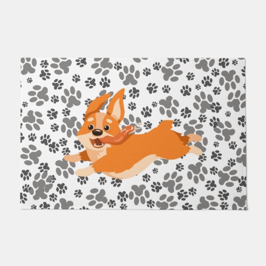 Cute Pembroke Welsh Corgi Deurmat (Voorkant)
