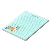 Cute Pembroke Welsh Corgi Lined Notitieblok (Linkerzijde)