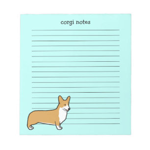 Cute Pembroke Welsh Corgi Lined Notitieblok