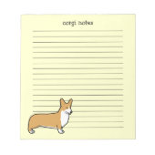 Cute Pembroke Welsh Corgi Lined Notitieblok (Voorkant)