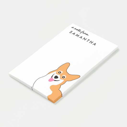 Cute Pembroke Welsh Corgi Notes (Schuin)