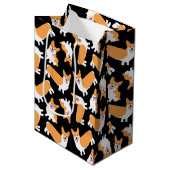 Cute Pembroke Welsh Corgi Pattern Medium Cadeauzakje (Voorkant Gekanteld)