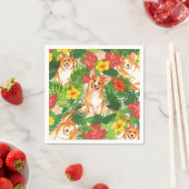 Cute Pembroke Welsh Corgi Pattern Servet (Insitu)