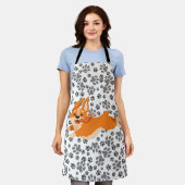 Cute Pembroke Welsh Corgi Schort (Gedragen)